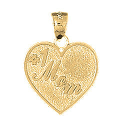 Yellow Gold-plated Silver #1 Mom Pendant