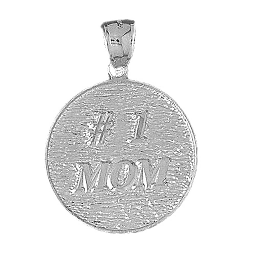 Sterling Silver #1 Mom Pendant