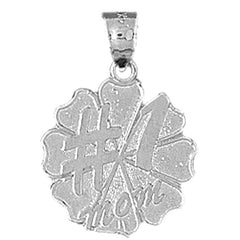 Sterling Silver #1 Mom Pendant