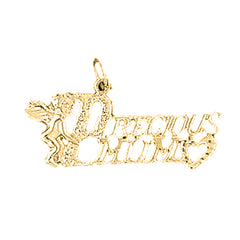 Yellow Gold-plated Silver Precious Mom Pendant