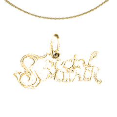 Besonderer Mutteranhänger aus Sterlingsilber (rhodiniert oder gelbvergoldet)