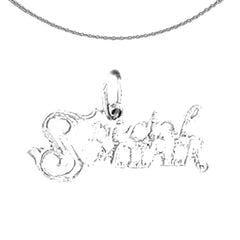 Besonderer Mutteranhänger aus Sterlingsilber (rhodiniert oder gelbvergoldet)