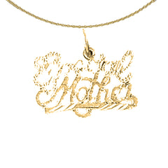 Besonderer Mutteranhänger aus Sterlingsilber (rhodiniert oder gelbvergoldet)