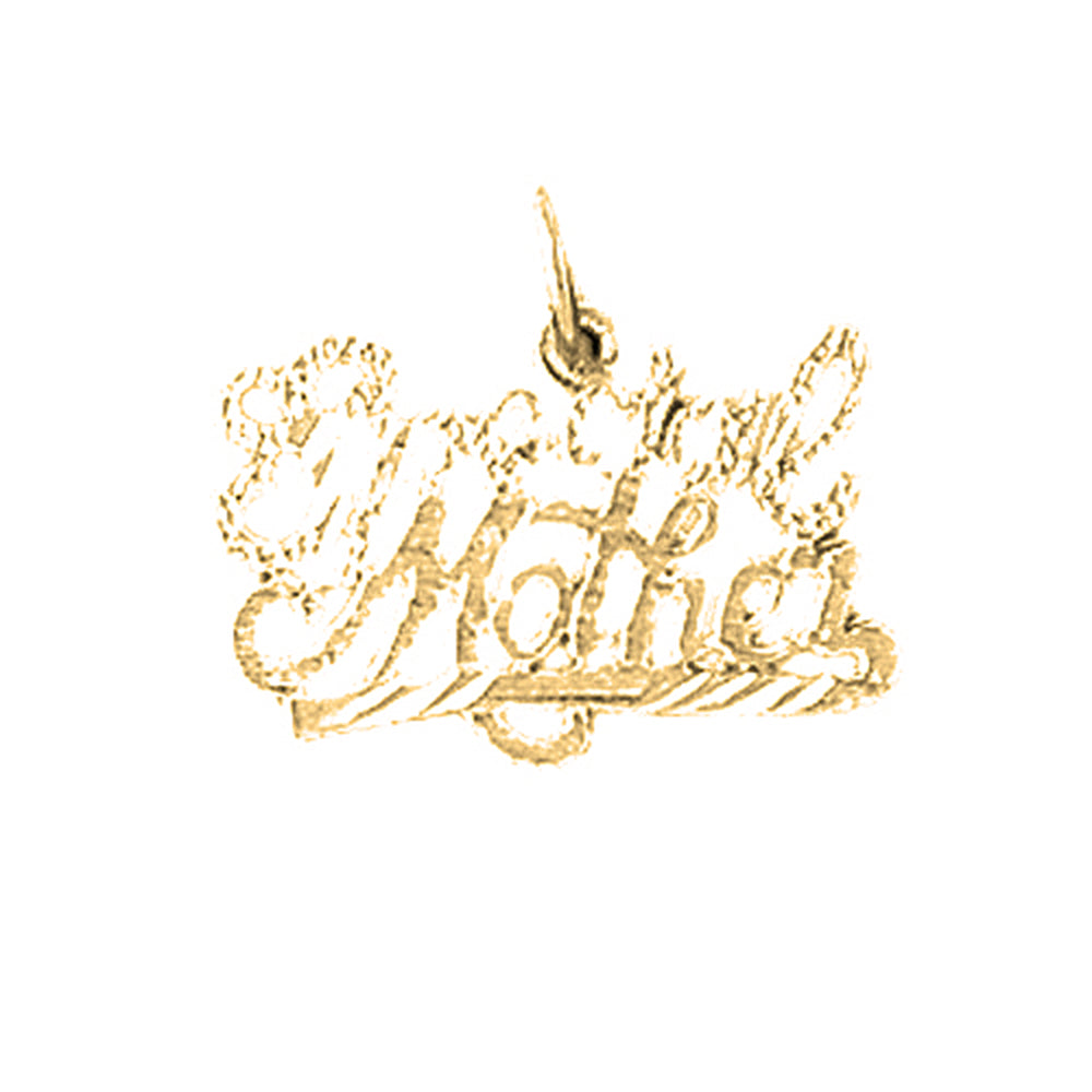 Yellow Gold-plated Silver Special Mother Pendant