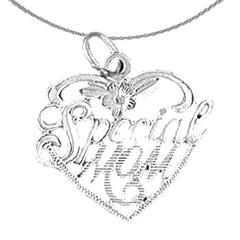 Sterling Silber Special Mom Anhänger (Rhodiniert oder Gelbgold plattiert)