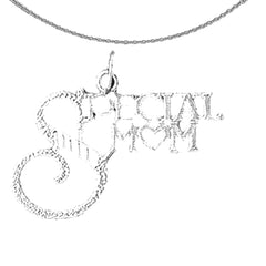 Sterling Silber Special Mom Anhänger (Rhodiniert oder Gelbgold plattiert)