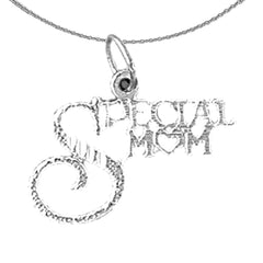 Sterling Silber Special Mom Anhänger (Rhodiniert oder Gelbgold plattiert)