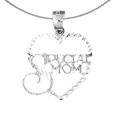 Sterling Silber Special Mom Anhänger (Rhodiniert oder Gelbgold plattiert)