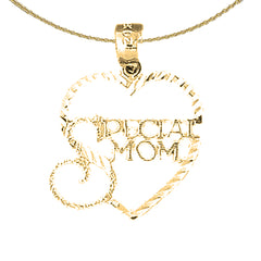 Sterling Silber Special Mom Anhänger (Rhodiniert oder Gelbgold plattiert)