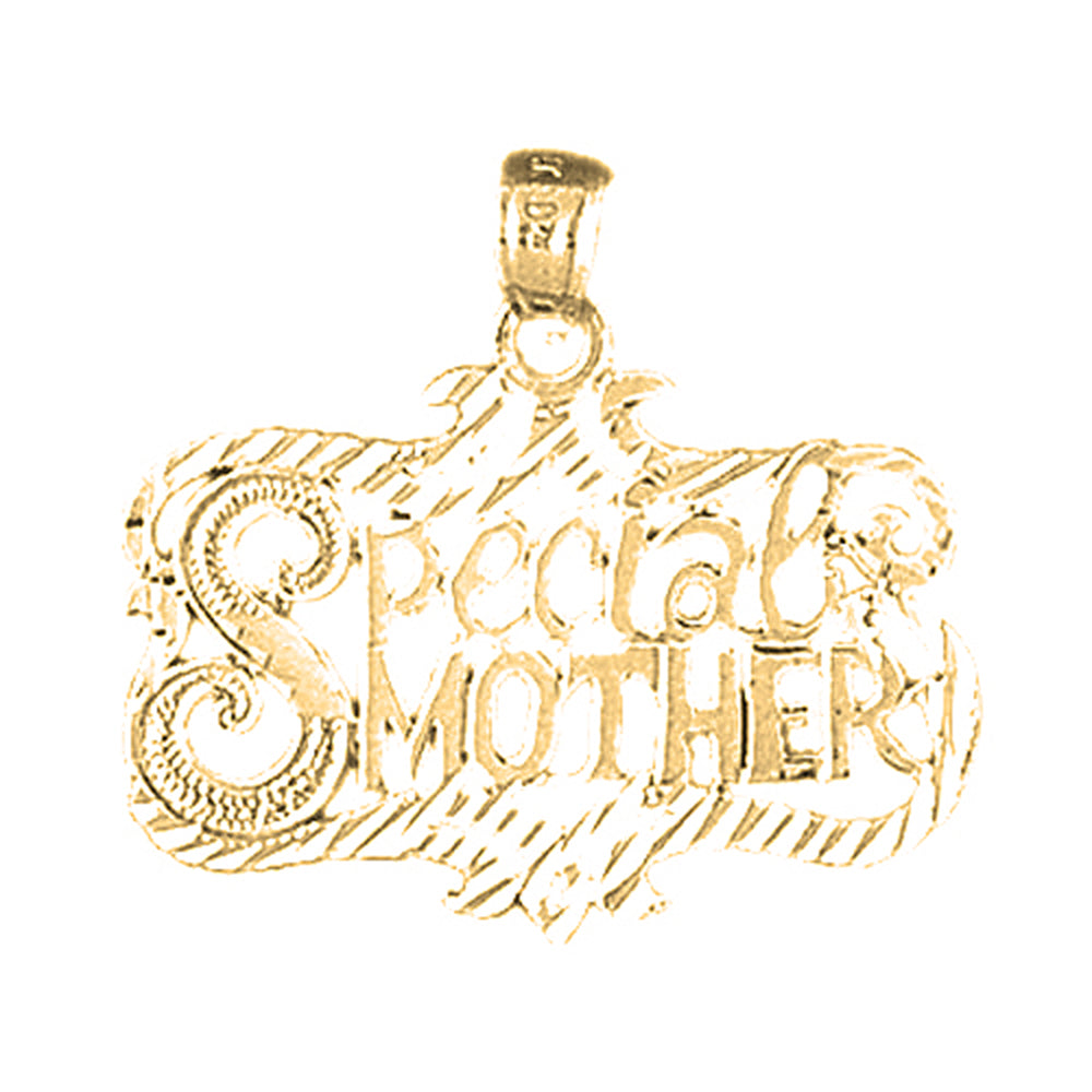 Yellow Gold-plated Silver Special Mother Pendant