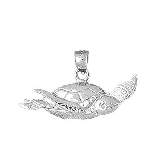 Sterling Silver Turtles Pendant