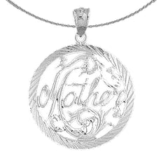 Colgante Madre de Plata de Ley (Rodio o Chapado en Oro Amarillo)