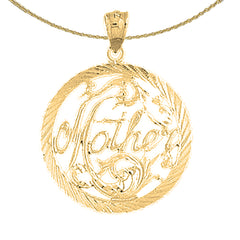 Colgante Madre de Plata de Ley (Rodio o Chapado en Oro Amarillo)