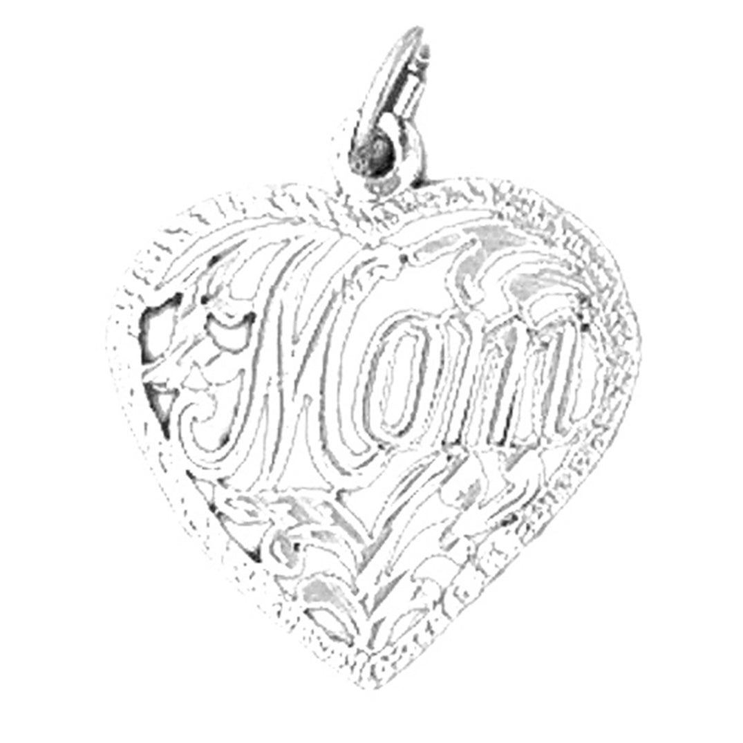 Sterling Silver Mom Pendant