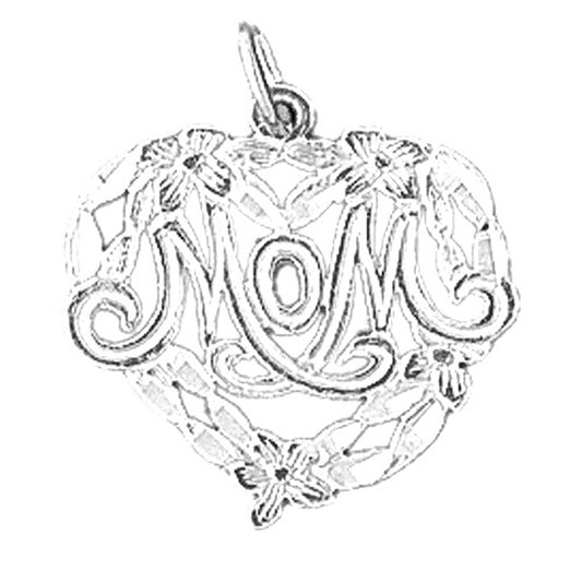 Sterling Silver Mom Pendant