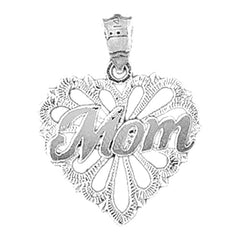 Sterling Silver Mom Pendant