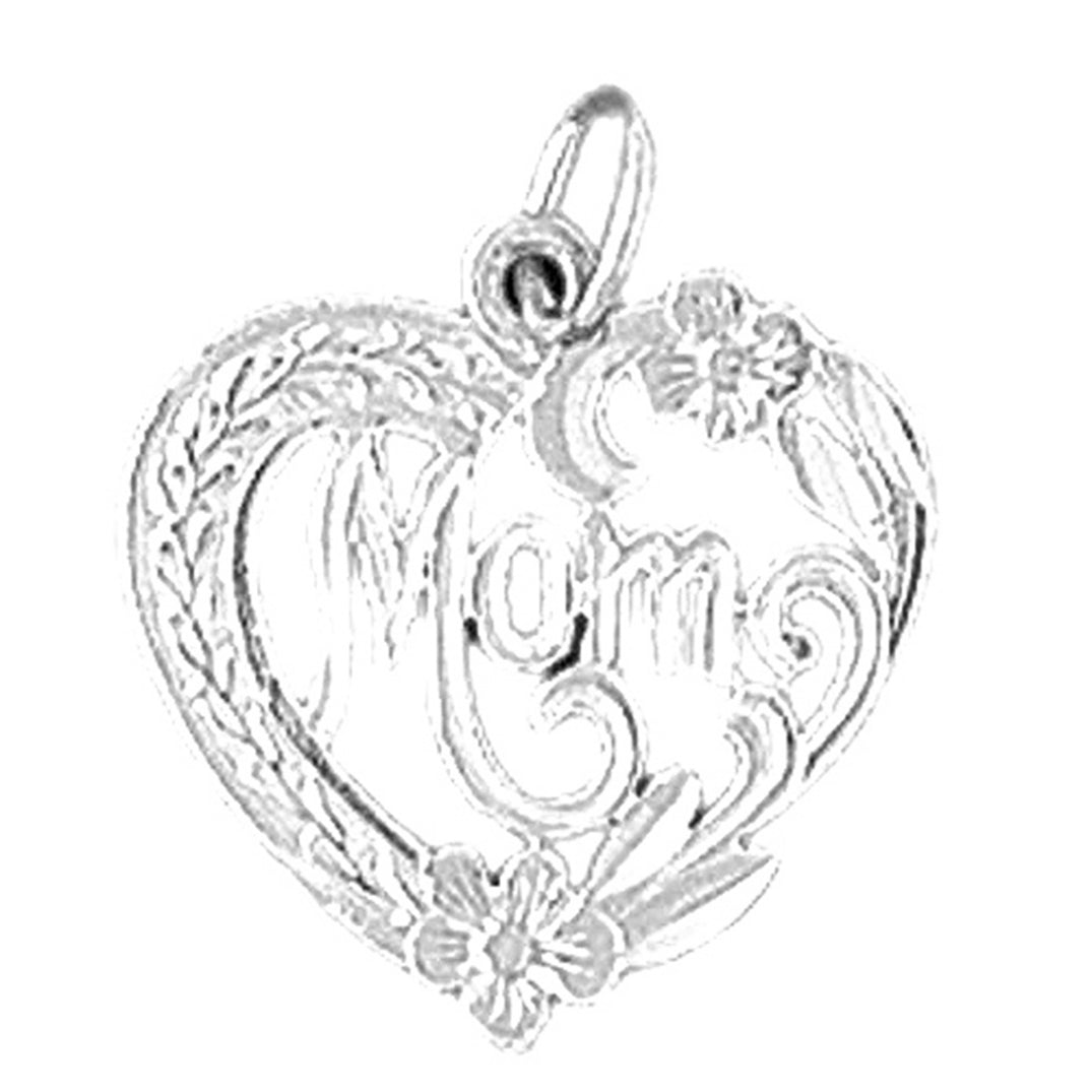 Sterling Silver Mom Pendant