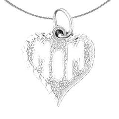 Sterling Silver Mom Pendant (Rhodium or Yellow Gold-plated)