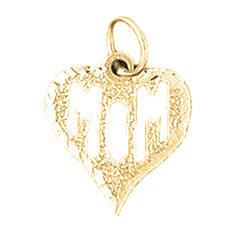 Yellow Gold-plated Silver Mom Pendant