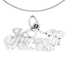 Sterling Silver Mamacita Pendant (Rhodium or Yellow Gold-plated)