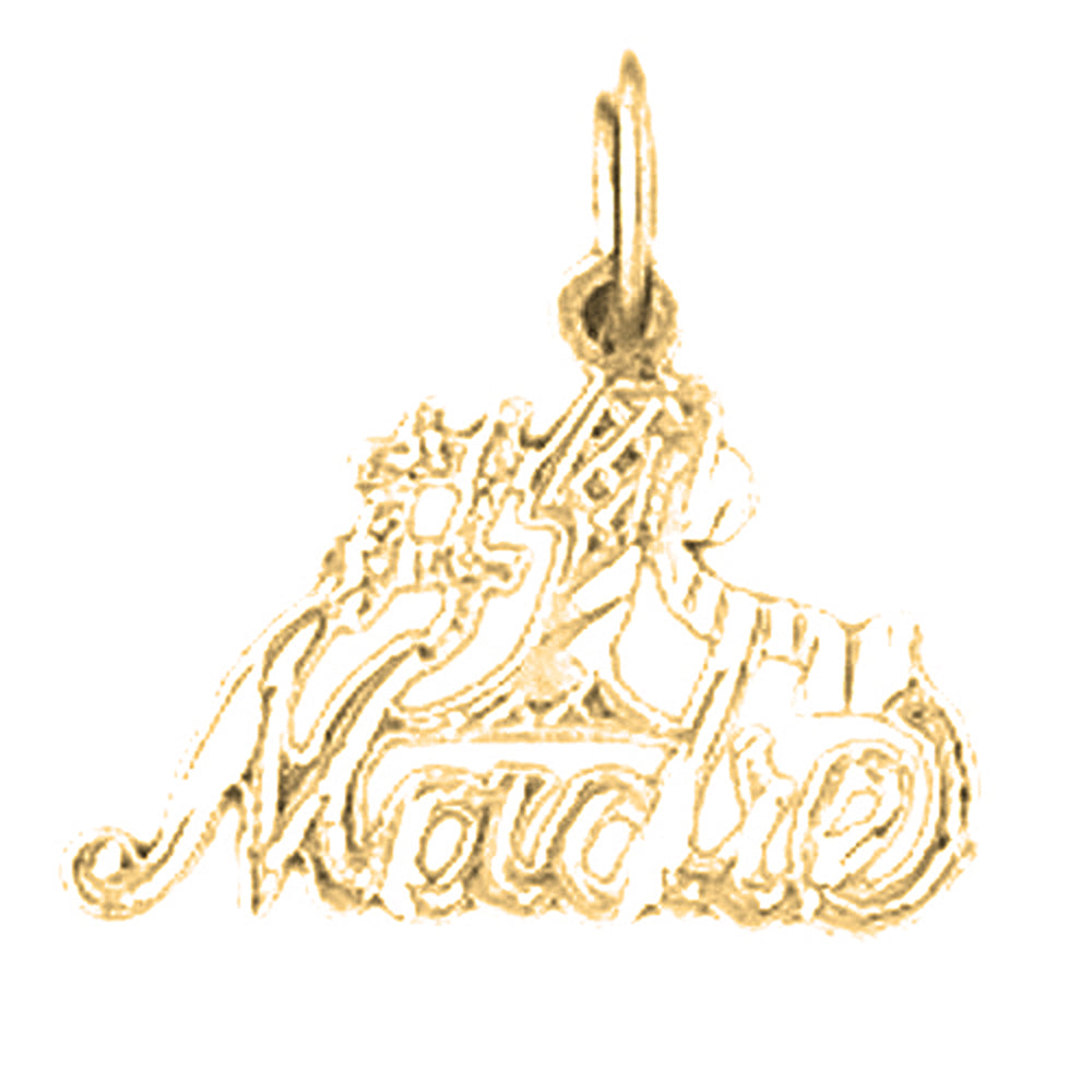 Yellow Gold-plated Silver #1 Madre Pendant