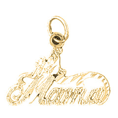 Yellow Gold-plated Silver #1 Mama Pendant