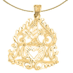 Sterling Silver #1 Mom Pendant (Rhodium or Yellow Gold-plated)