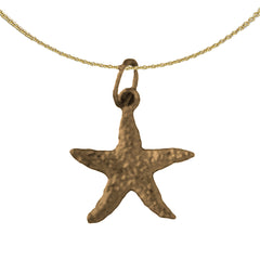 Colgante de estrella de mar de plata de ley (bañado en rodio o oro amarillo)