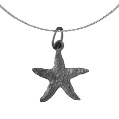 Colgante de estrella de mar de plata de ley (bañado en rodio o oro amarillo)