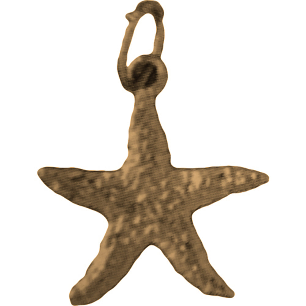 Yellow Gold-plated Silver Starfish Pendant