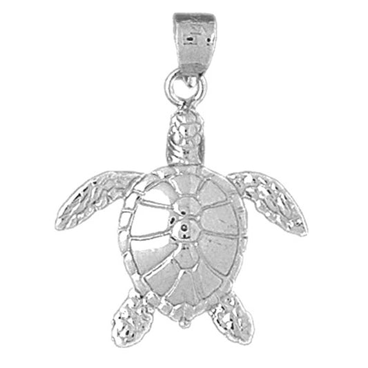 Sterling Silver Turtles Pendant