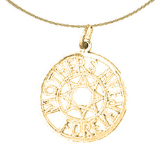 Anhänger „Mothers Are Forever“ aus Sterlingsilber (rhodiniert oder gelbvergoldet)