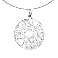 Anhänger „Mothers Are Forever“ aus Sterlingsilber (rhodiniert oder gelbvergoldet)