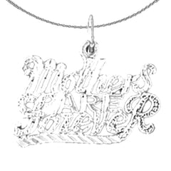 Anhänger „Mothers Are Forever“ aus Sterlingsilber (rhodiniert oder gelbvergoldet)