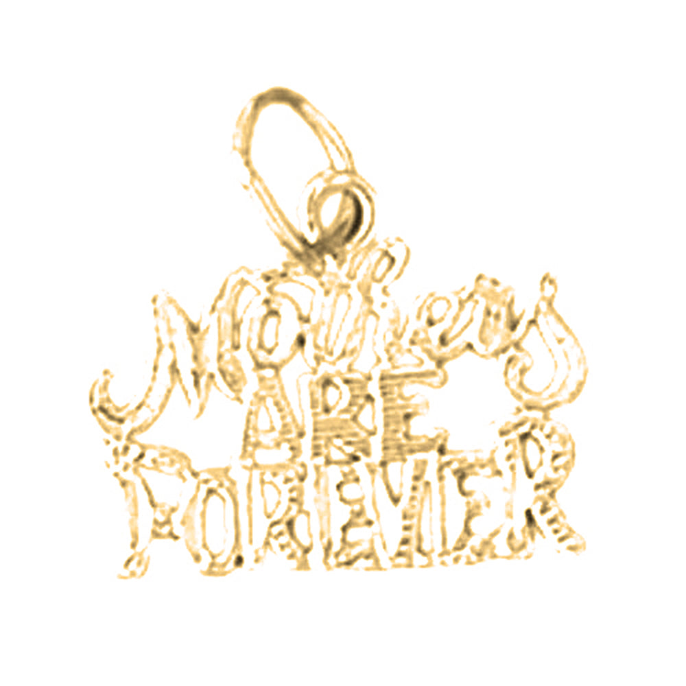 Yellow Gold-plated Silver Mothers Are Forever Pendant