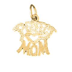 Yellow Gold-plated Silver Perfect Mom Pendant