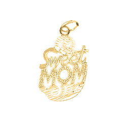 Yellow Gold-plated Silver Sweet Mom Pendant