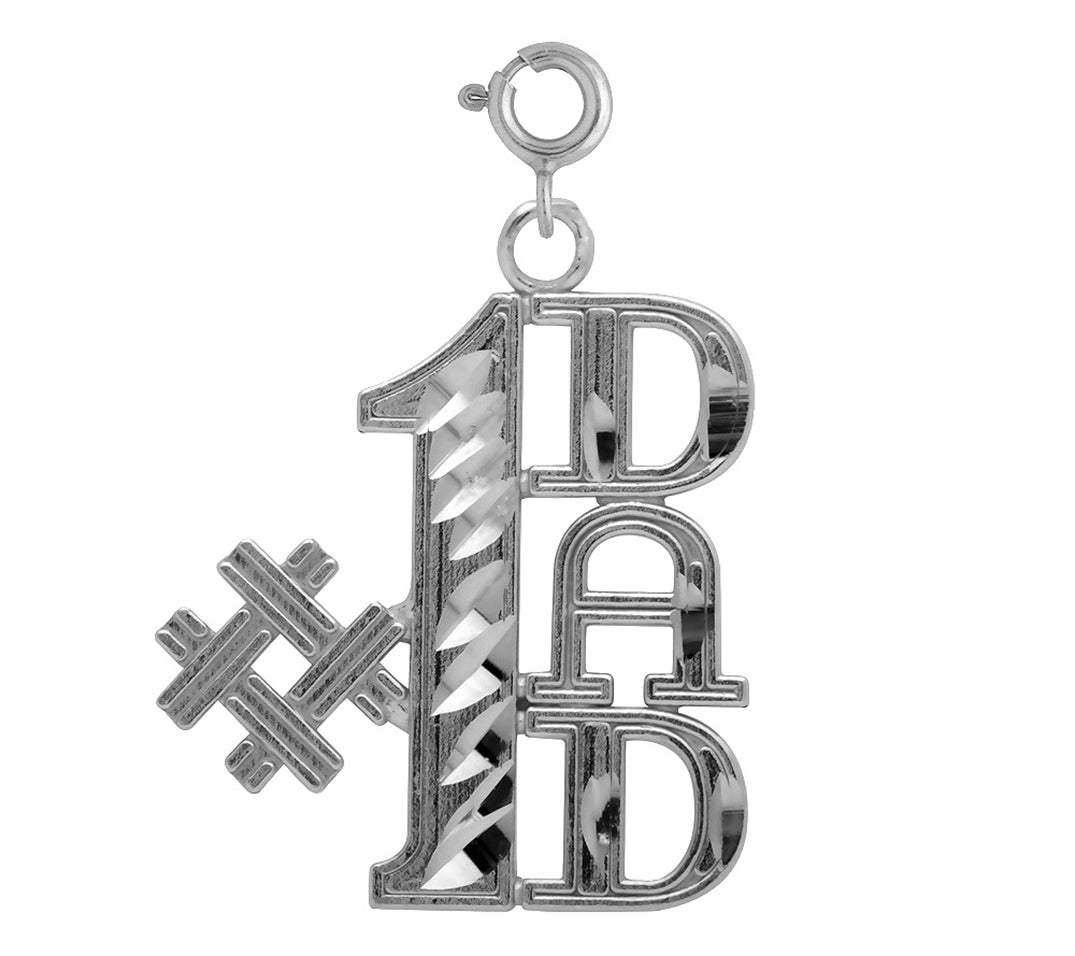 Sterling Silver Super Dad Pendant