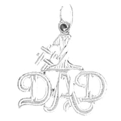 Sterling Silver #1 Dad Pendant