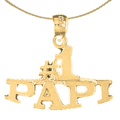 Anhänger Nr. 1 Papi aus Sterlingsilber (rhodiniert oder gelbvergoldet)