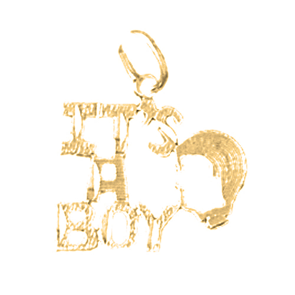 Yellow Gold-plated Silver It's A Girl Pendant