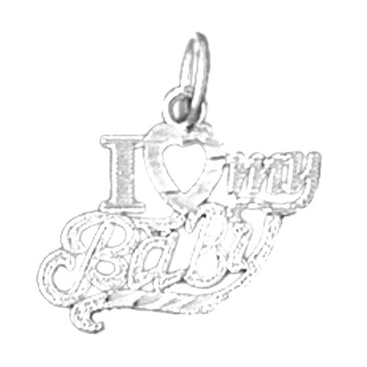 Sterling Silver I Love My Baby Pendant