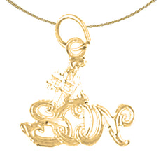 Colgante Precioso Bebé de Plata de Ley (bañado en rodio o oro amarillo)