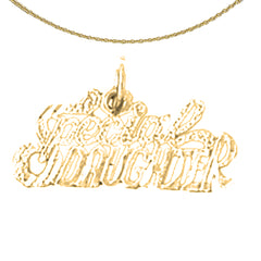 Sterling Silver Special Daughter Pendant (Rhodium or Yellow Gold-plated)