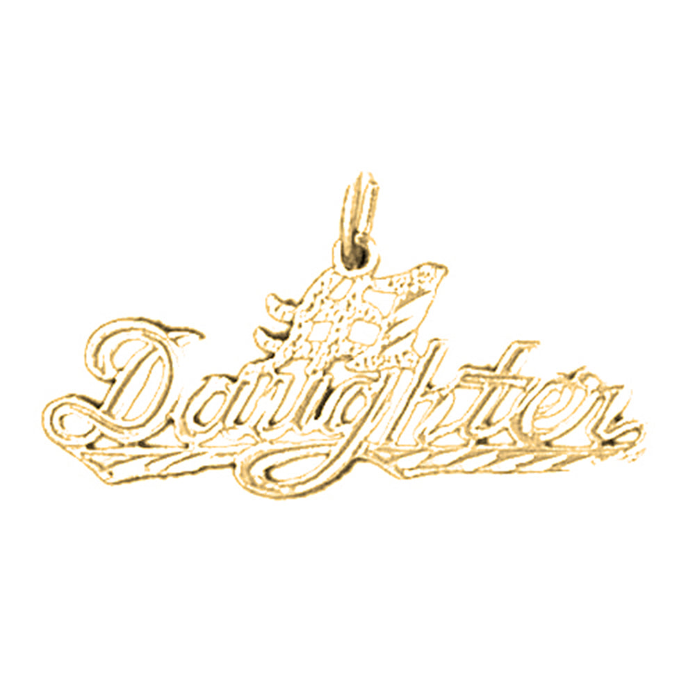 Yellow Gold-plated Silver #1 Daughter Pendant