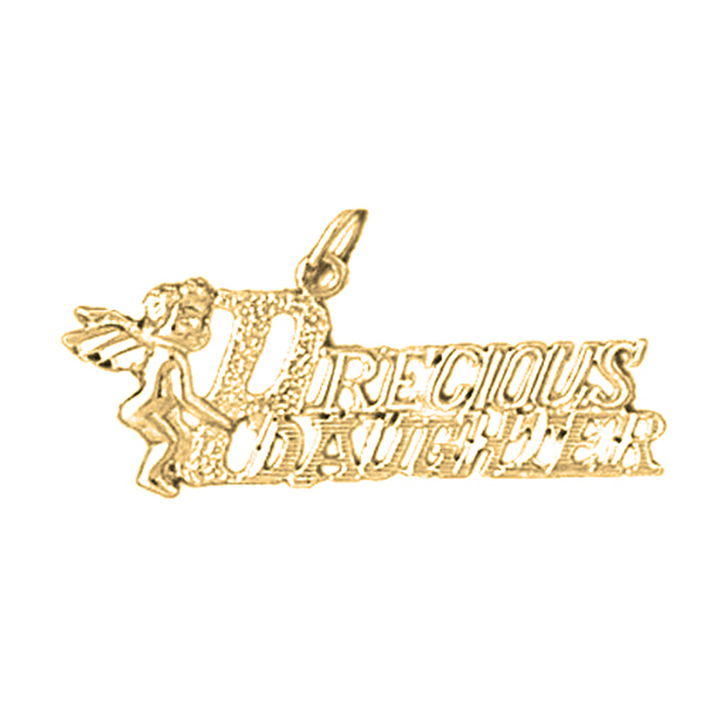 Yellow Gold-plated Silver Precious Daughter Pendant