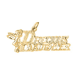 Yellow Gold-plated Silver Precious Daughter Pendant