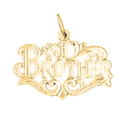 Yellow Gold-plated Silver #1 Brother Pendant