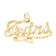 Yellow Gold-plated Silver Twins Pendant