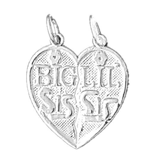Sterling Silver Big Sis - Lil Sis Pendant